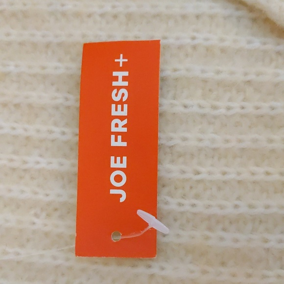 Joe Fresh| NWT Cream Wrap Cardigan With Attached Cloth Belt Acrylic Blend - Picture 10 of 14